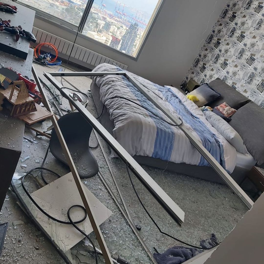 Nadine Njeim beirut blast destroyed home blood