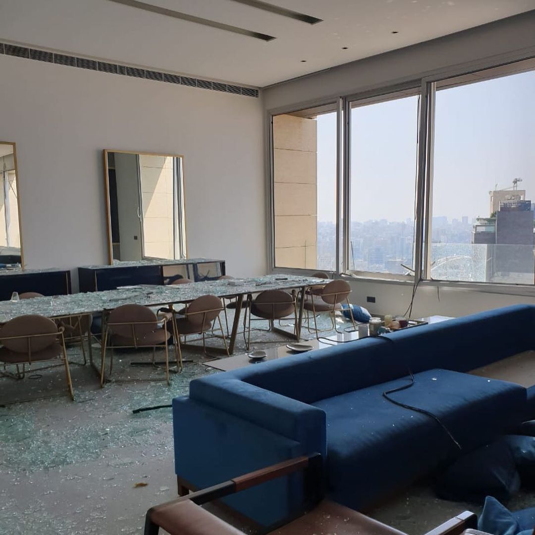 Nadine Njeim beirut blast destroyed home blood