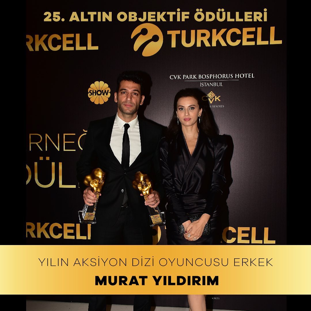 Murat Yıldırım Yılın Aksiyon Dizi Oyuncusu Erkek Altın Objektif Ödülleri Golden Lens Awards