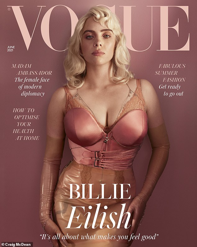 ""Billie Eilish Admits To Vogue That She Wants To Show Off Her Body naked revealing woman