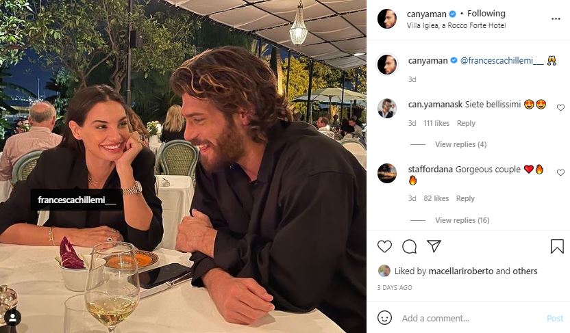 Can Yaman in Love With Francesca Chillemi innamorato di birine aşık olmak Aşk Amore dimenticavo diletta leotta'yı unuttum