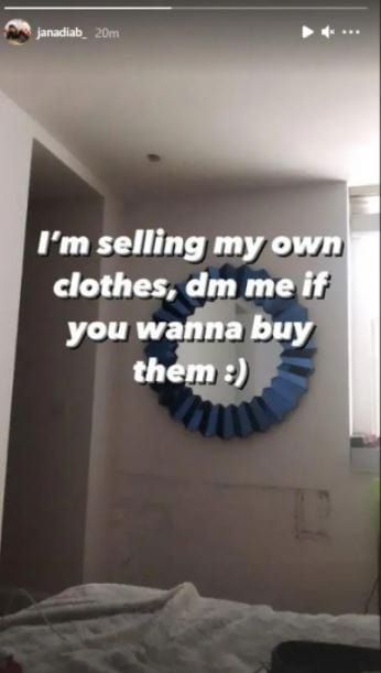 Jana Amr Diab selling her clothes