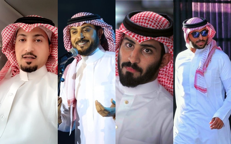 Saudi social media star Saad Al-Anzi, Iraqi singer Majid Al-Mohandis, Saudi activist Abdulrahman Al-Mutairi and Saudi rally driver Yazeed Al-Rajhi.