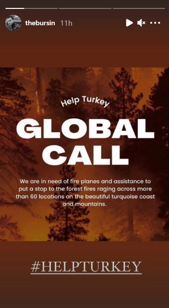Kerem Bürsin bursin help turkey fire