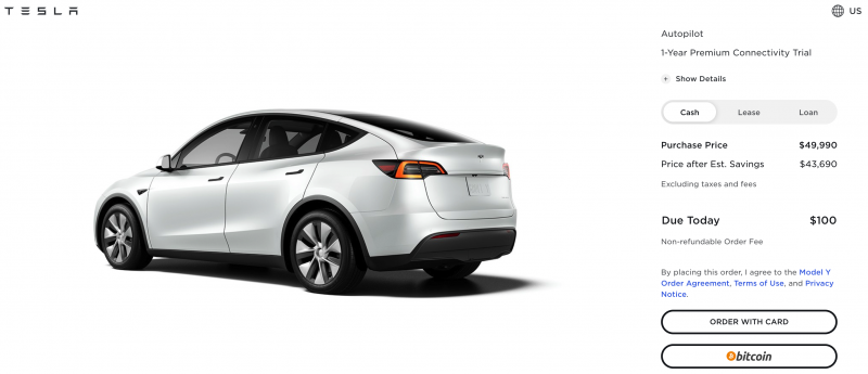 Tesla bitcoin