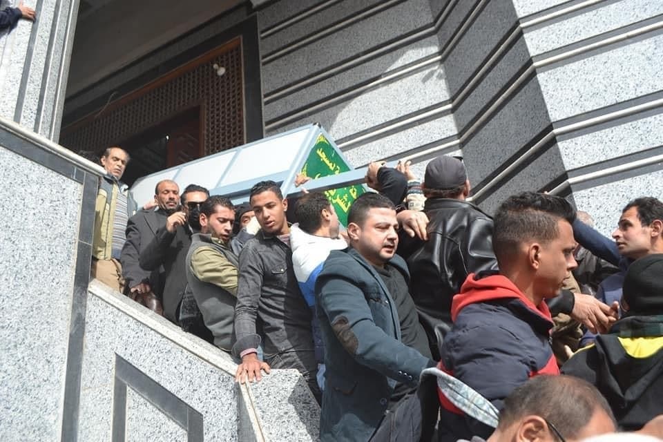 ""من مراسم تشييع وائل الإبراشي