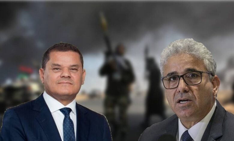 ""عبدالحميد الدبيبة (يسار) وفتحي باشاغا