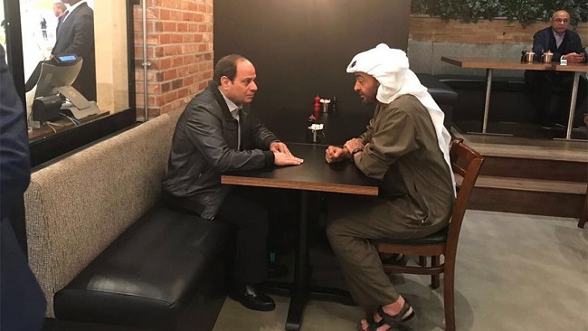 الشيخ محمد بن راشد مع السيسي