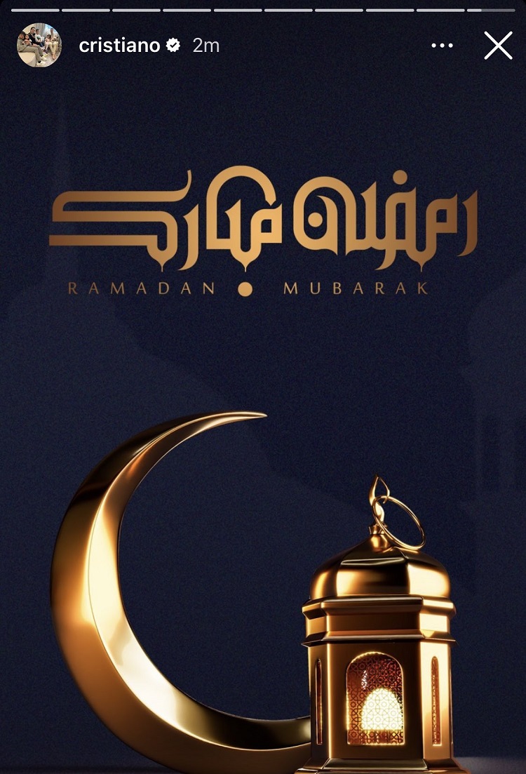 "رونالدو يهنئ المسلمين بحلول شهر رمضان"