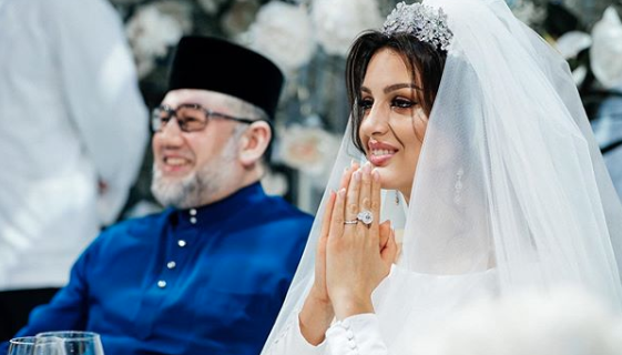 "ملك ماليزيا السابق ينفصل عن زوجته الروسية وينكر طفله"