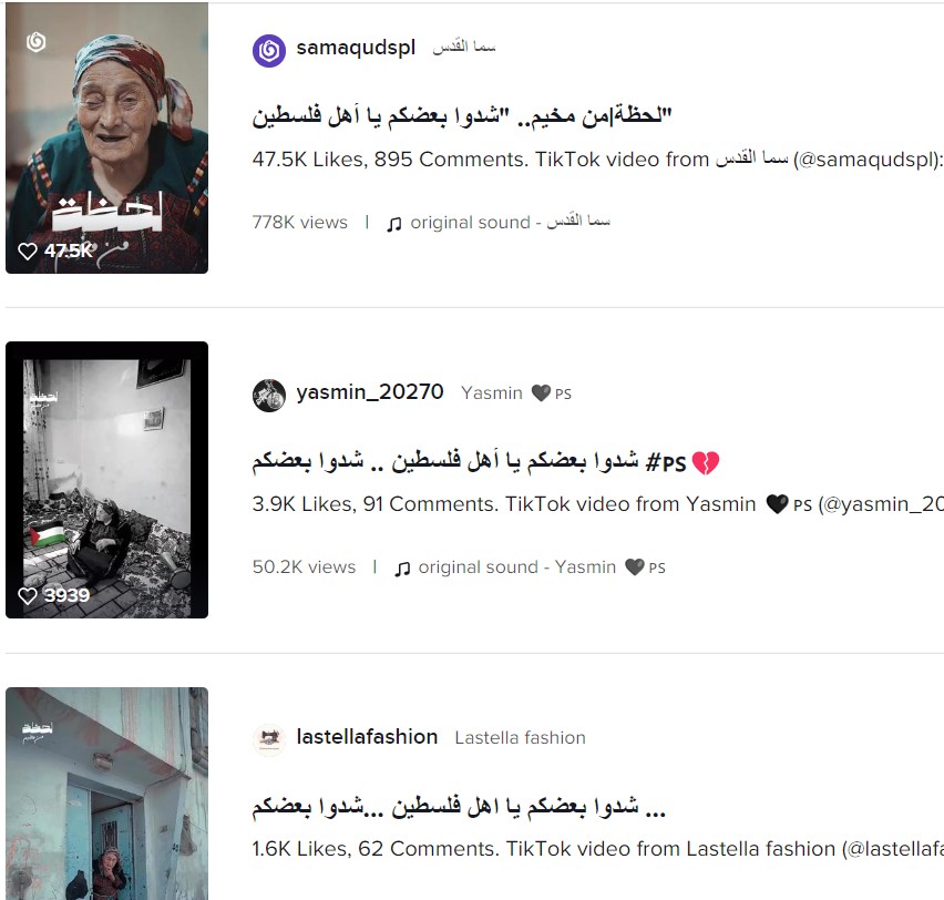 "مُسنة تغني لفلسطين وتحظى بشهرة على تيك توك"
