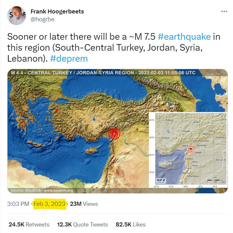 "عالم هولندي يتنبأ بزلزال تركيا المميت"