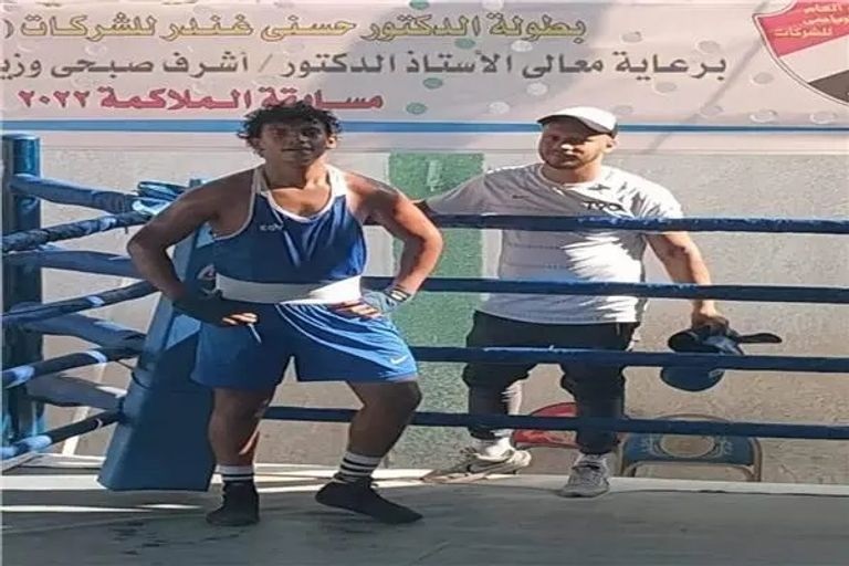 الملاكم رامز حسام خلال أحدى البطولات
