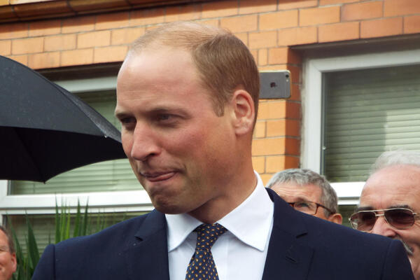 Seacombe Wallasey Wirral Merseyside united kingdom 01/15/2015 HRH Prince William on a walkabout in Seacombe at local swimming baths. Shutterstock image.