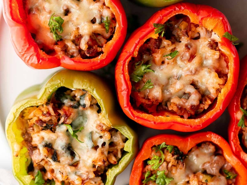 وصفة الفلفل المحشو المنخفضة بالكربوهيدرات