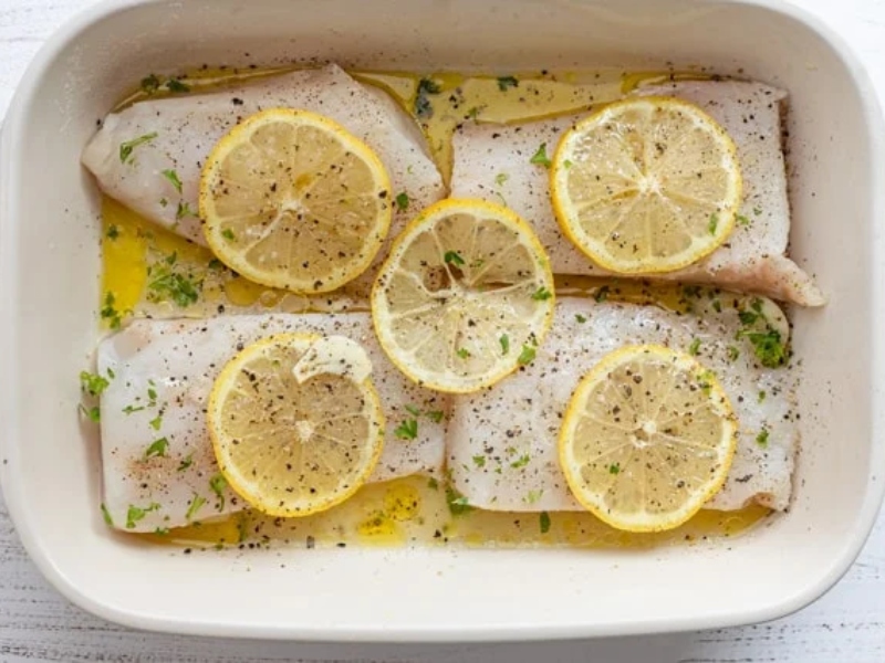 وصفة سمك الليمون والبقدونس