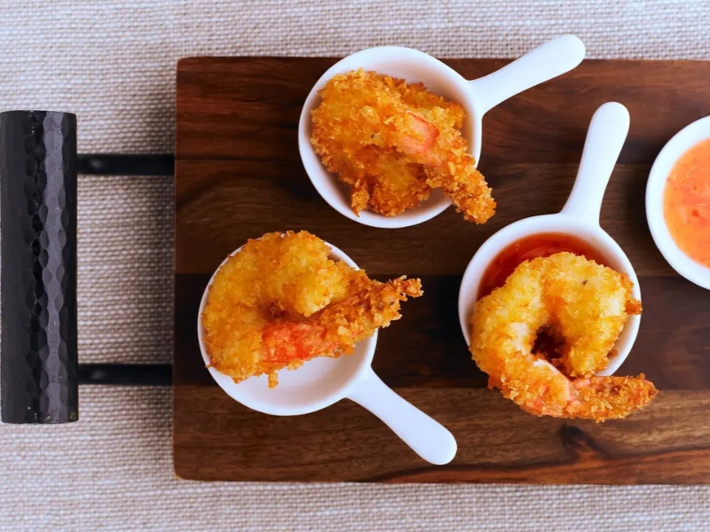 روبيان بجوز الهند في المقلاة الهوائية