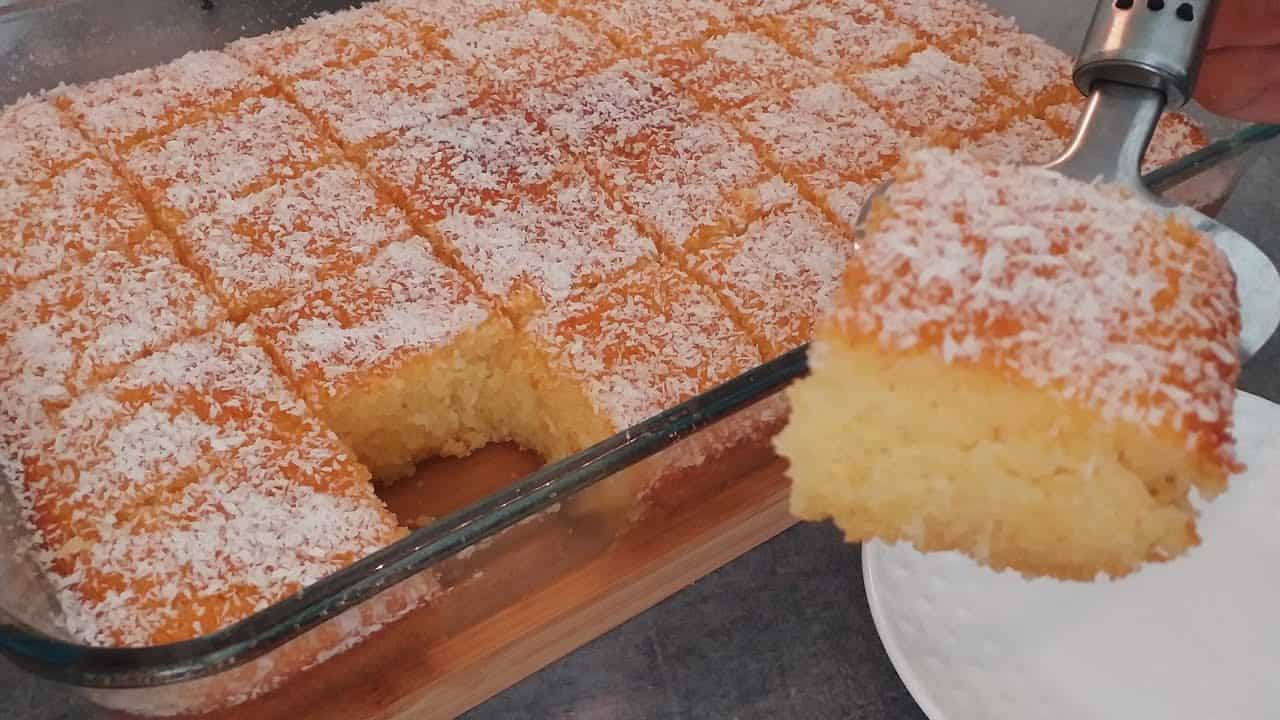 طريقة تحضير البسبوسة بالسميد وجوز الهند