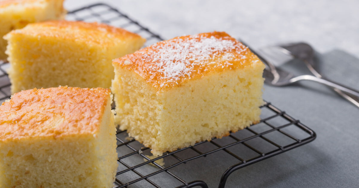 طريقة عمل البسبوسة العادية للشيف سالي فؤاد