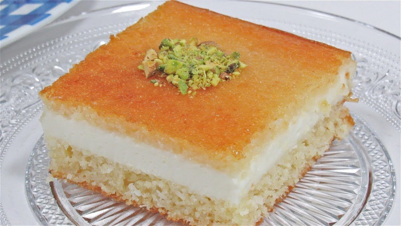 طريقة عمل البسبوسة بالقشطة هالة فهمي