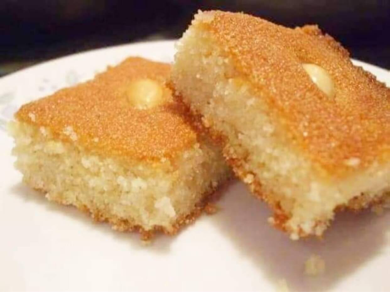 طريقة عمل البسبوسة في البيت بالزبادي