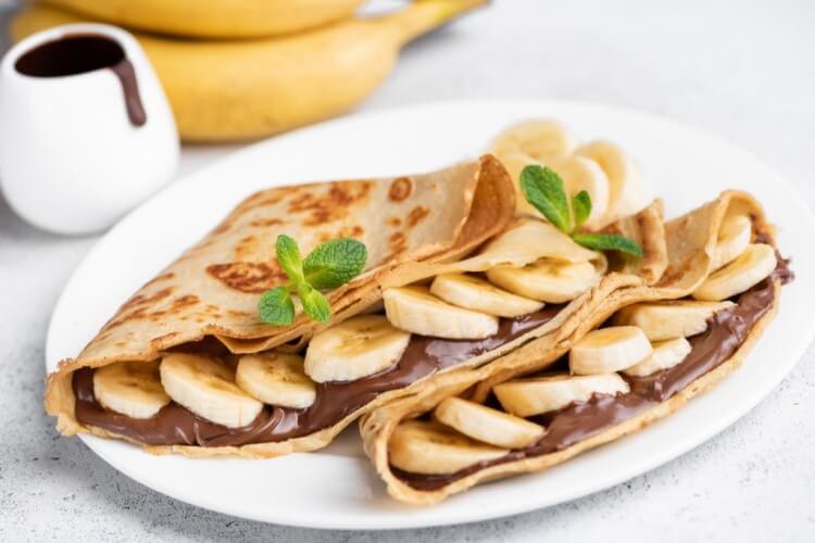 طريقة عمل كريب نوتيلا بالموز