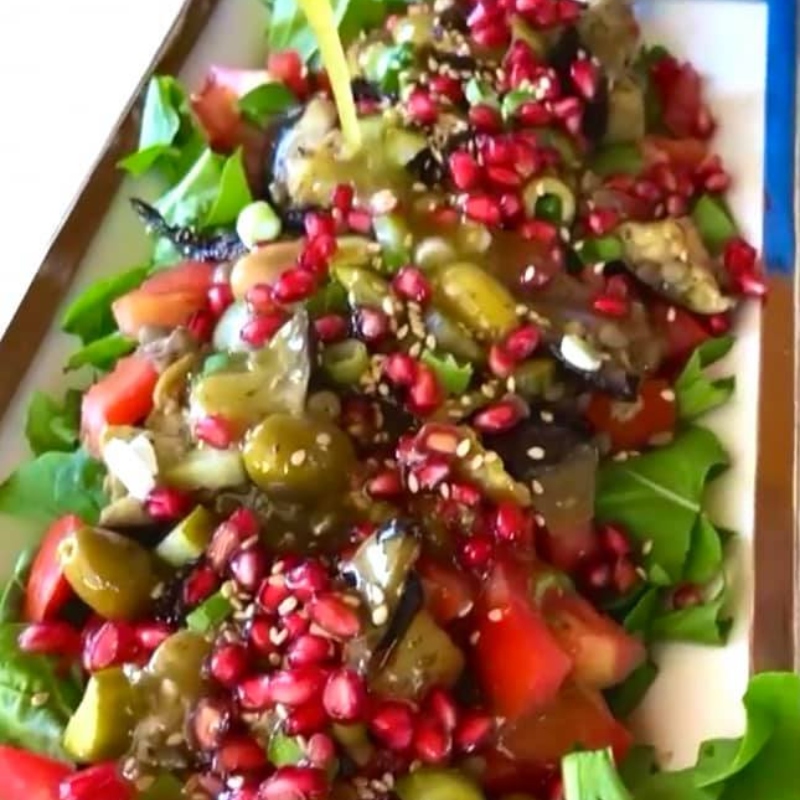 سلطة الباذنجان والعدس تناسب فصل الخريف