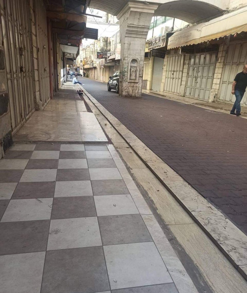 إضراب في مدينة نابلس