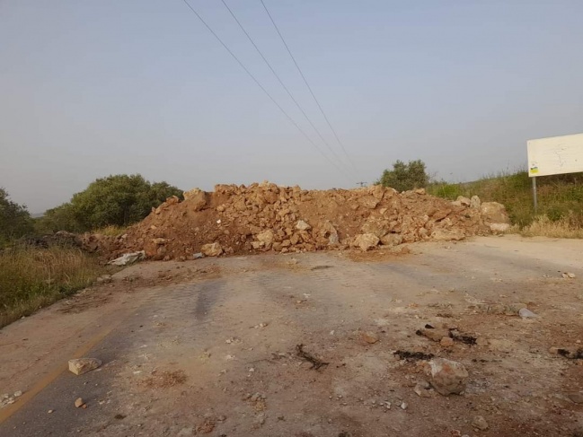 ساتر ترابي في سلفيت