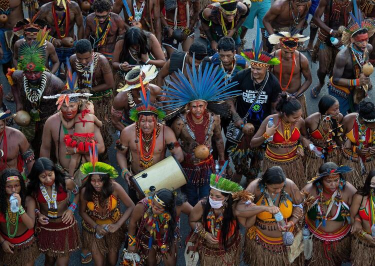 In Pictures: Indigenous People Protest for Rights in Brazil