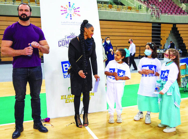 WWE Superstars Show Saudi Students How to Wrestle With Bullying