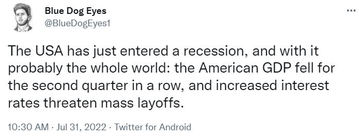 gold recessions