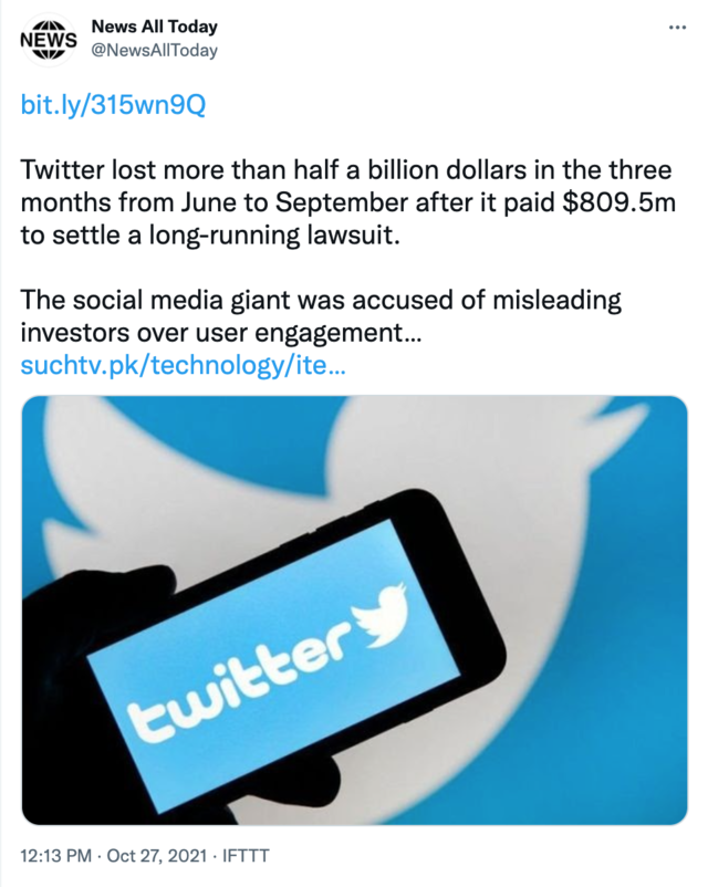 Twitter profit lawsuit