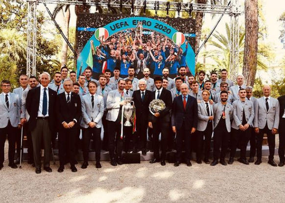 "The Italian team+ Wimbledon finalist Berrettini "