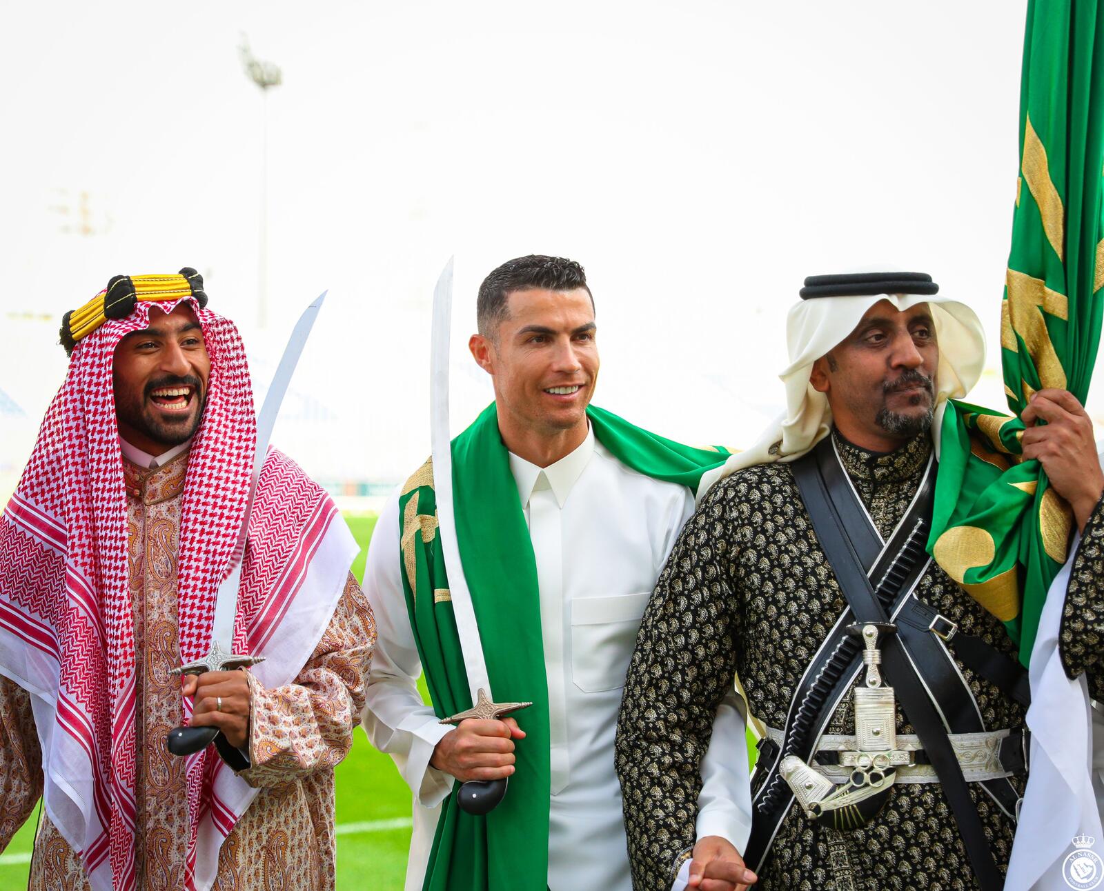 رونالدو يحتفل بيوم التأسيس (المصدر: AlNassrFC@)