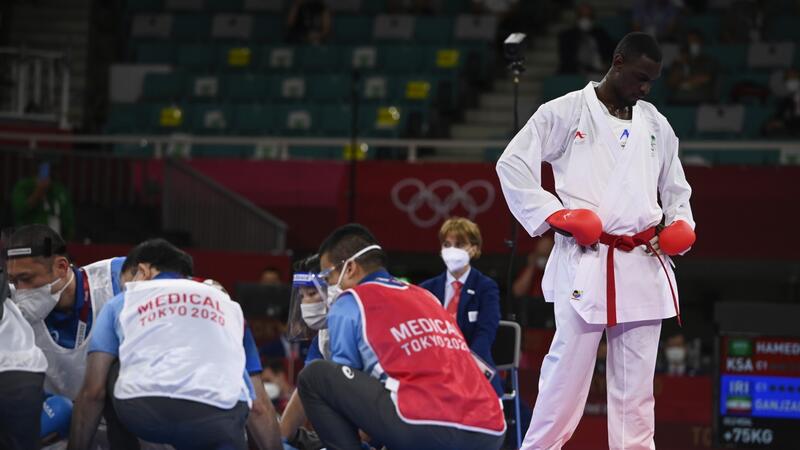 Hamedi wins silver for KSA at the Tokyo Olympics (Photo: AFP)