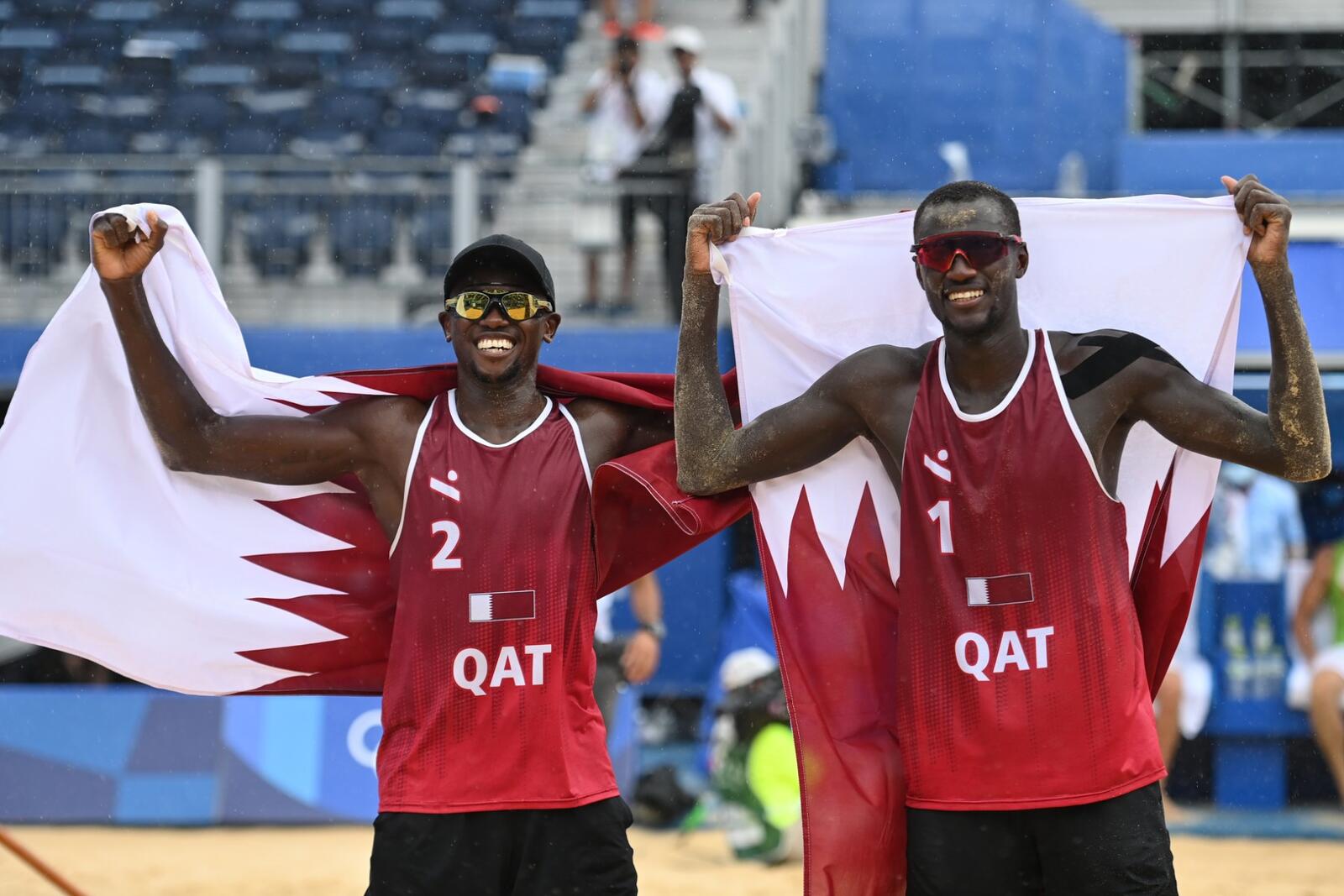 Qatar beach volleyball team (Photo: AFP)