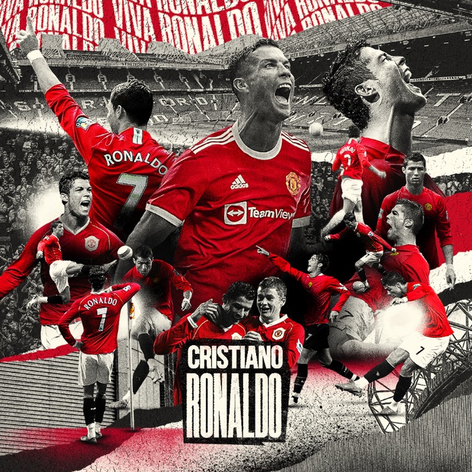 Ronaldo returns to Man Utd (Photo: @ManUtd)