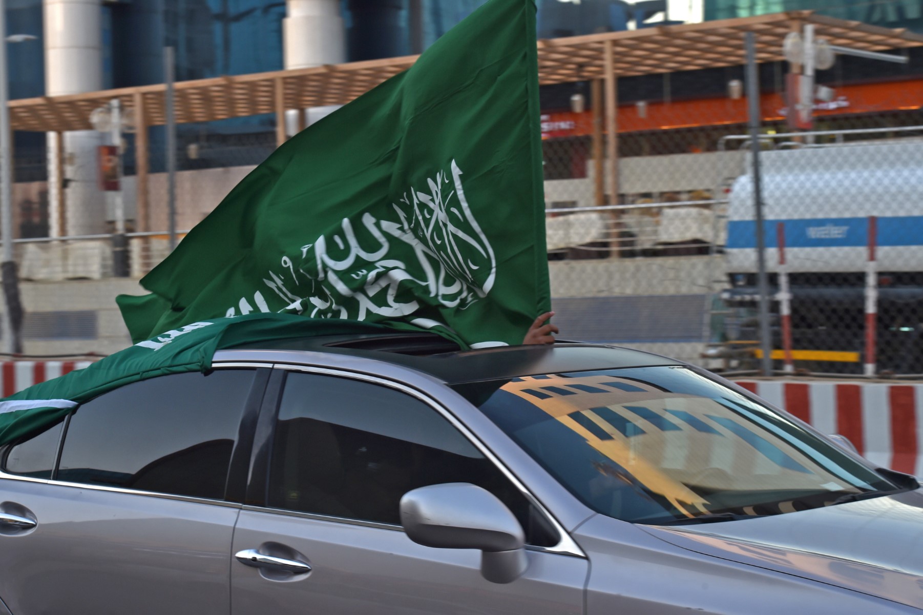 Saudi Arabi's 90th National Day on September 23, 2020. / AFP / FAYEZ NURELDINE