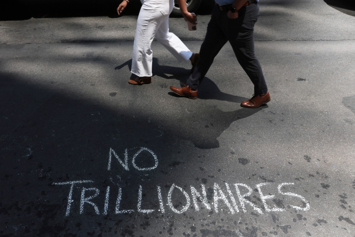 No Trillionaires protest