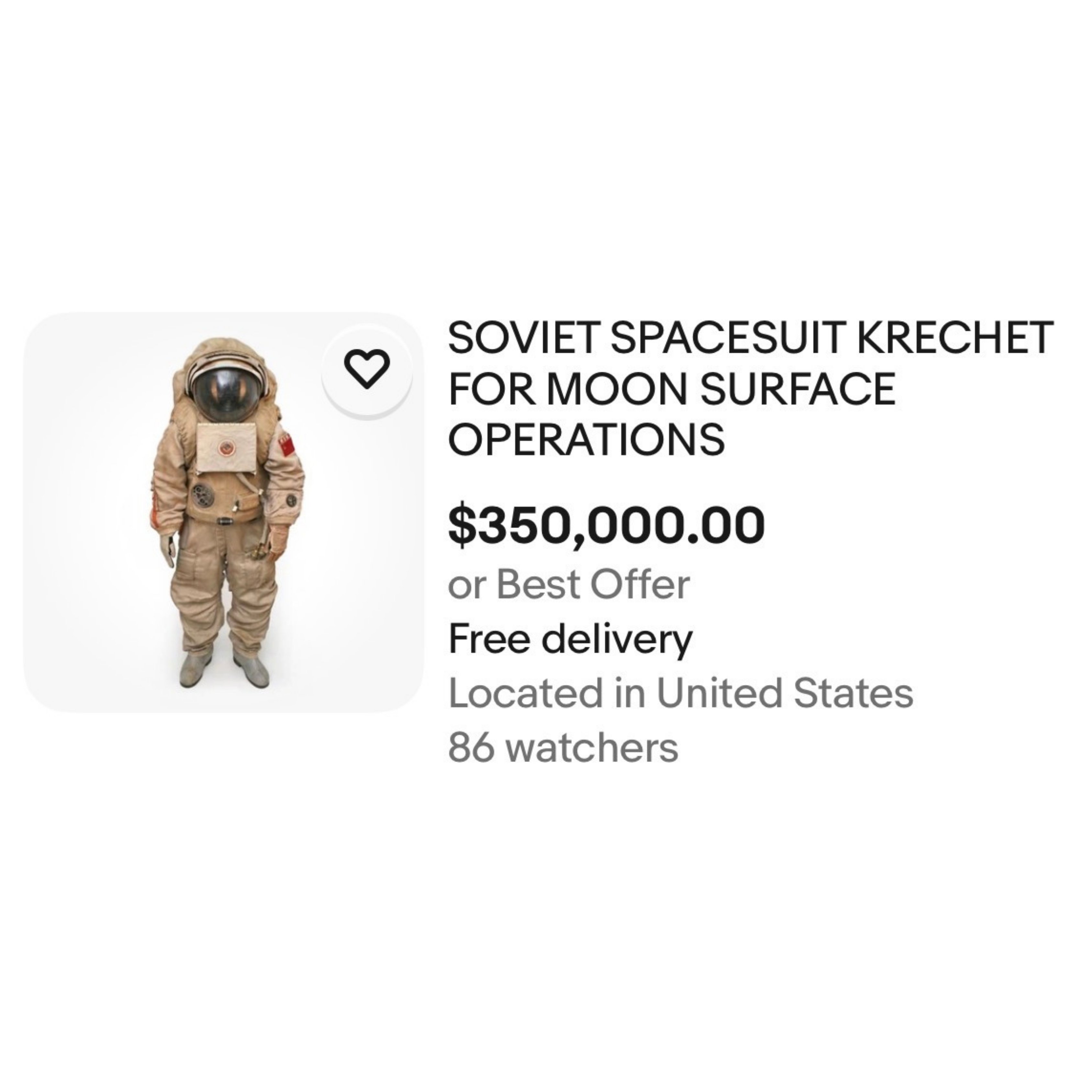 Soviet-era spacesuit