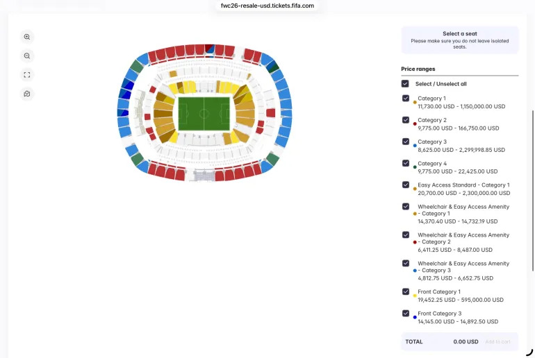 FIFA resale website