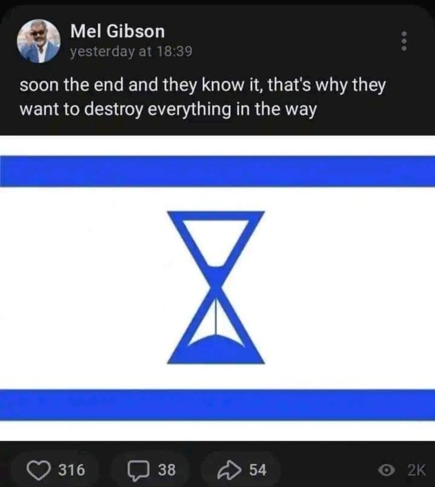 Mel Gibson attacks Israel and supports Palestine