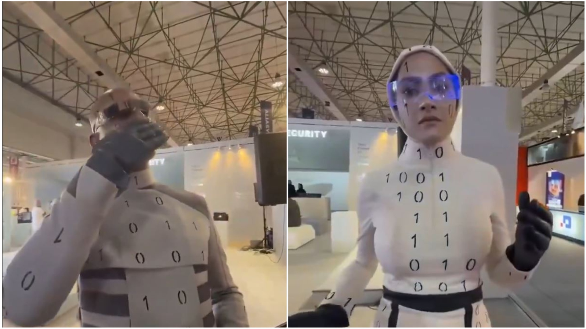 Humans disguised as robots at Iran's tech fair
