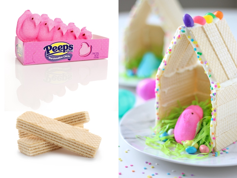 بيوت عيد الفصح المصنوعة من البسكويت الهش