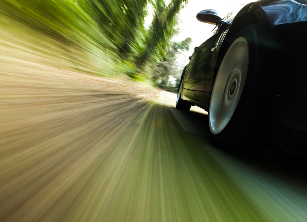 speeding car