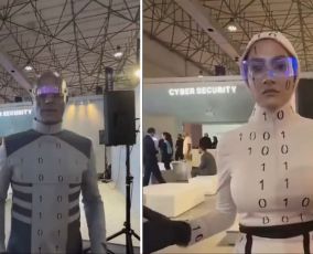 Humans disguised as robots
