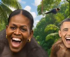 Trump under fire after posting video depicting Obama and his wife as monkeys