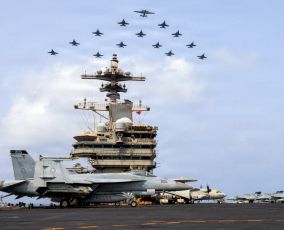 US Aircraft Carrier in the Arabian Sea