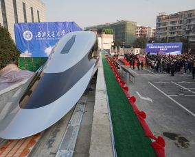 Experimental maglev train